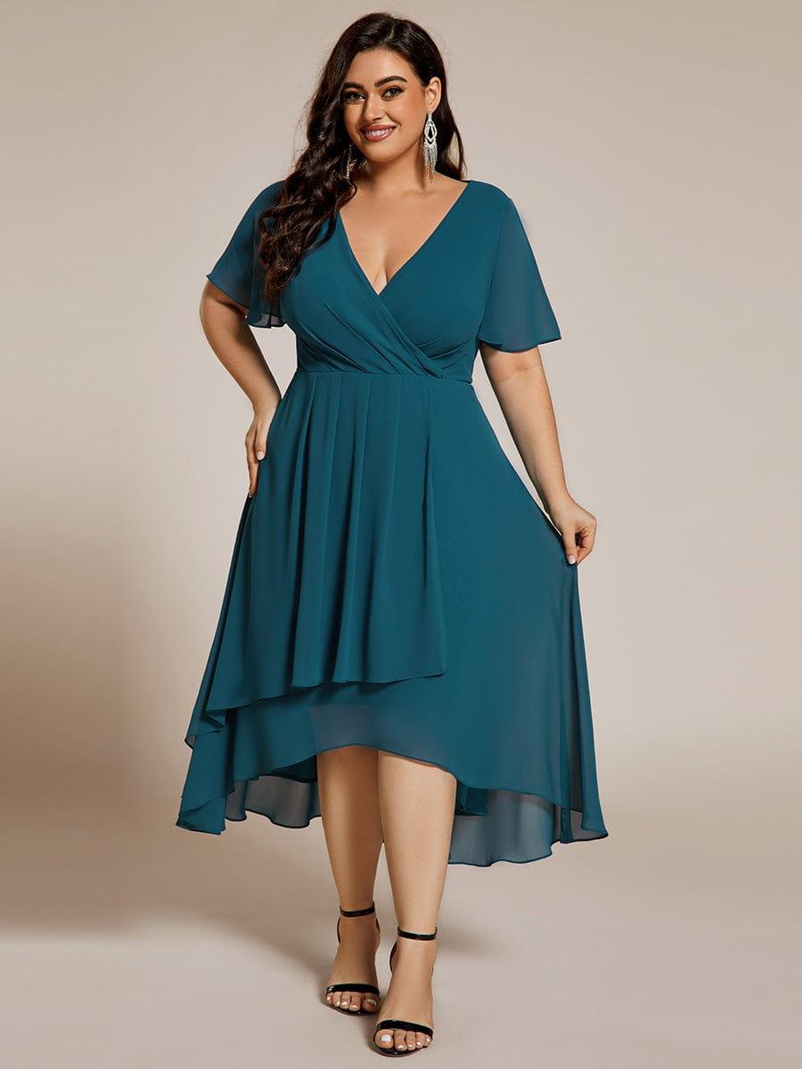 💓Chic Chiffon Dress with Short Sleeves!