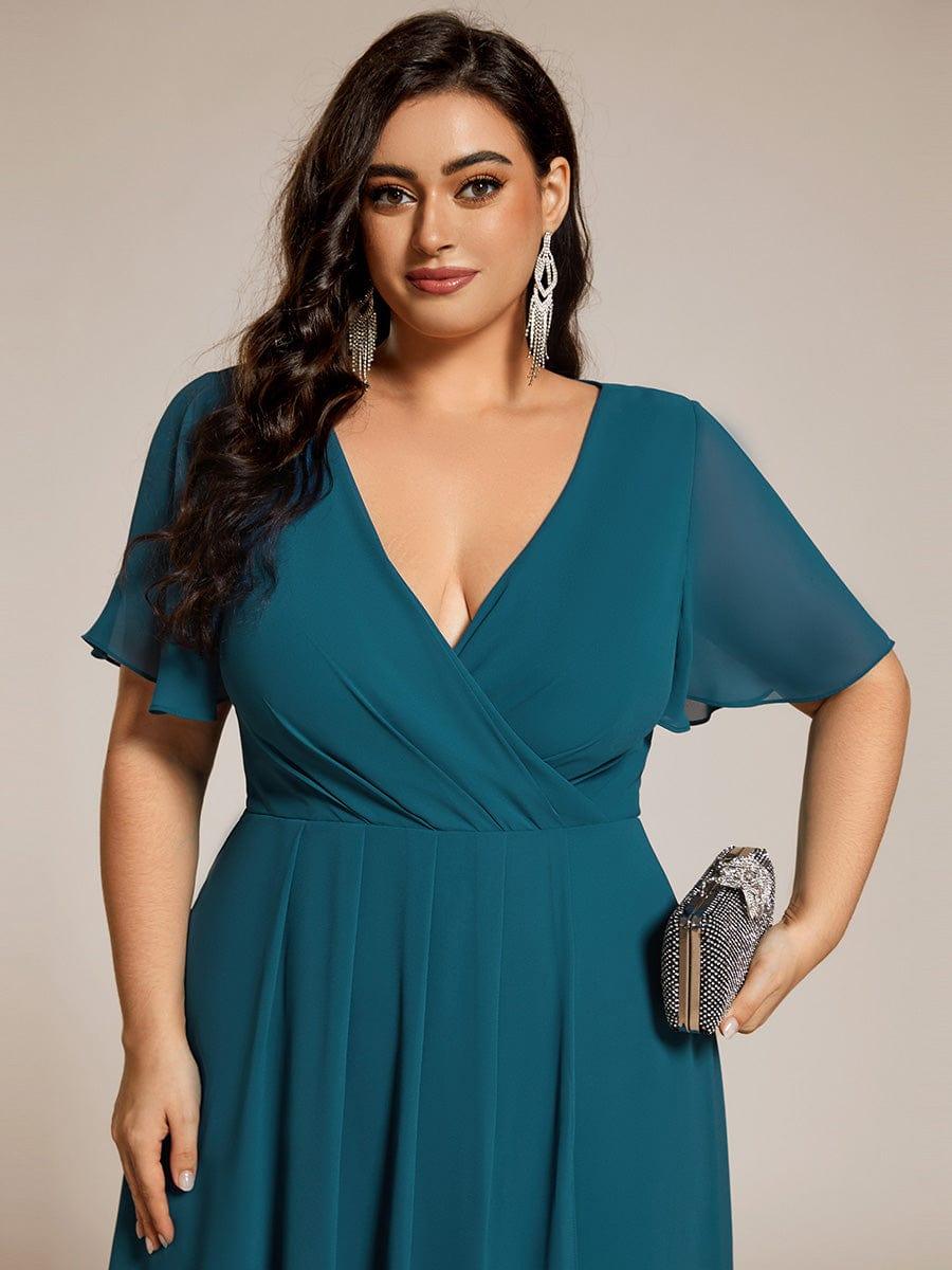 💓Chic Chiffon Dress with Short Sleeves!