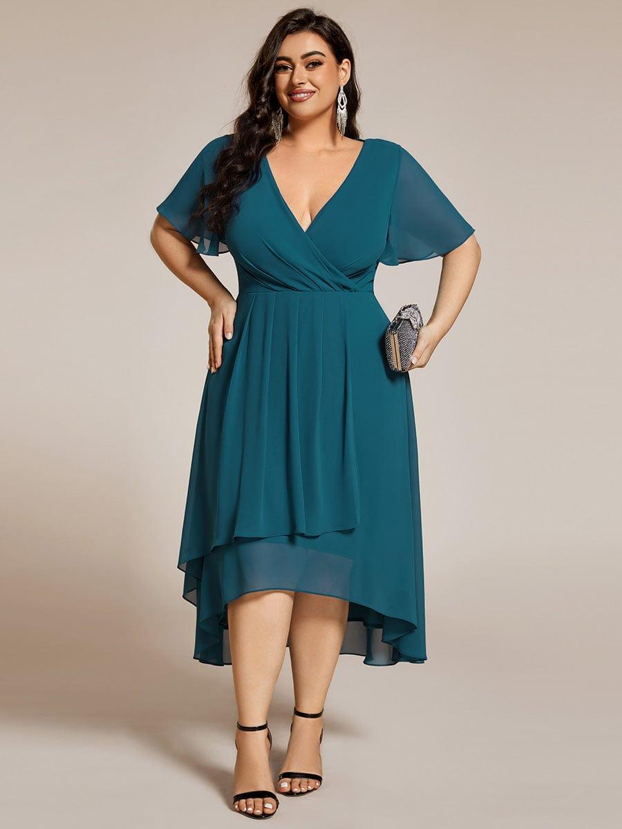 💓Chic Chiffon Dress with Short Sleeves!