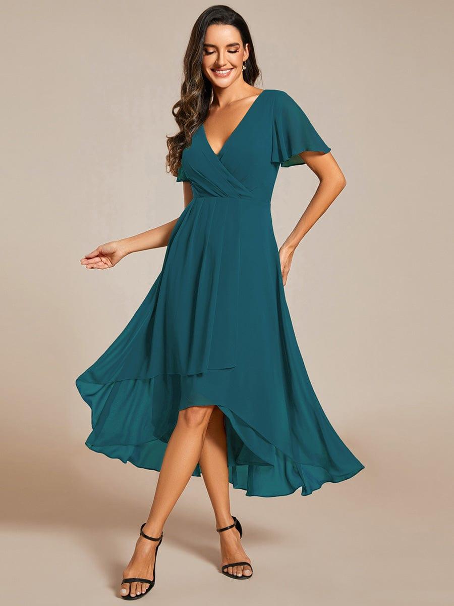 💓Chic Chiffon Dress with Short Sleeves!