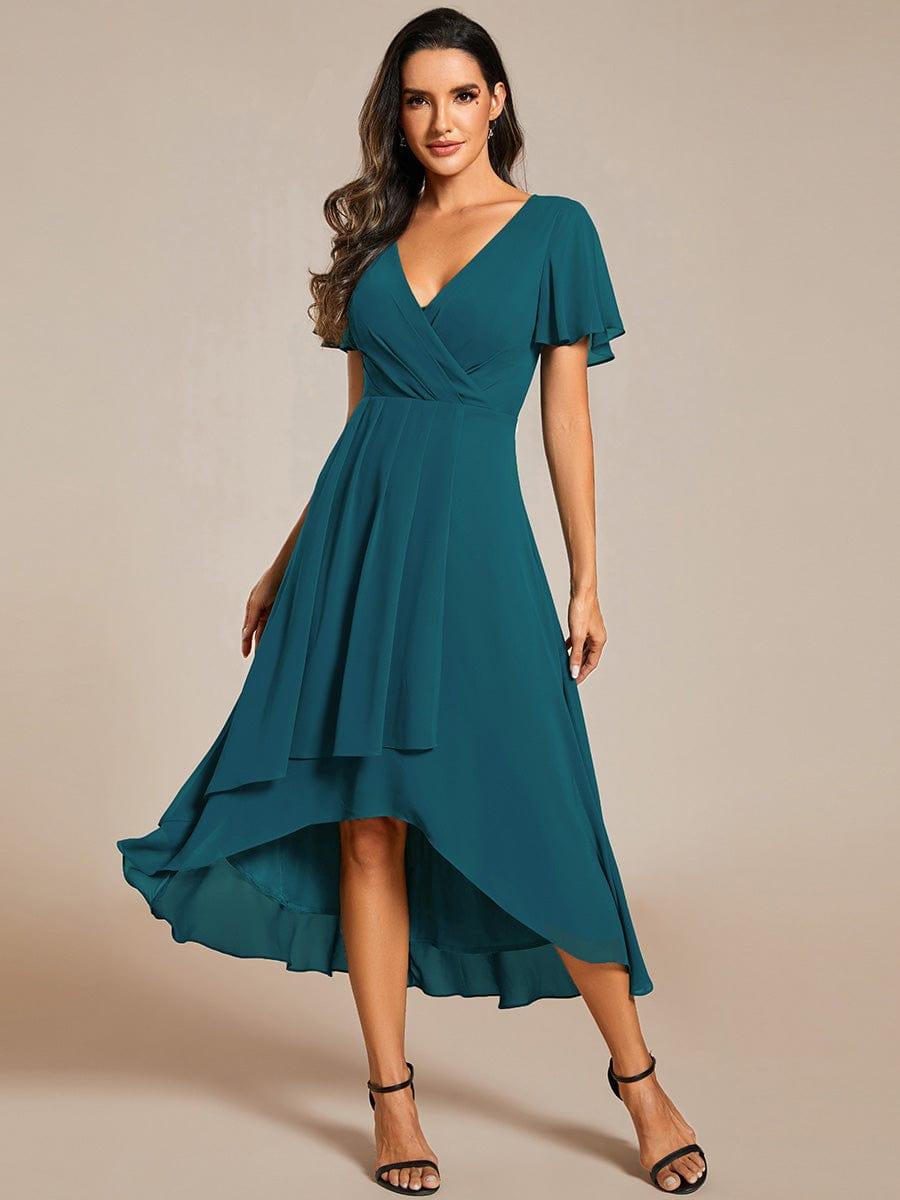 💓Chic Chiffon Dress with Short Sleeves!