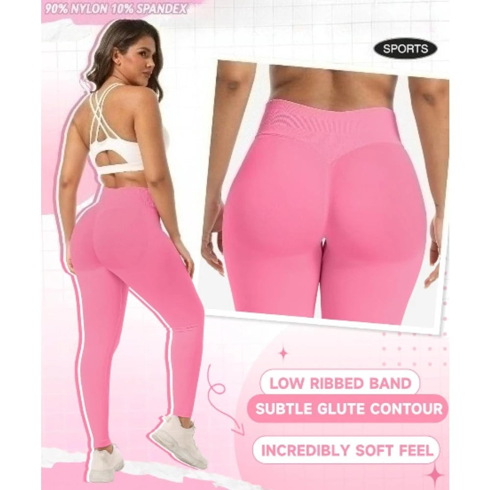 Elevate Your Workout: Women's High-Waisted Hip-Lifting Yoga Pants in Vibrant Colors!