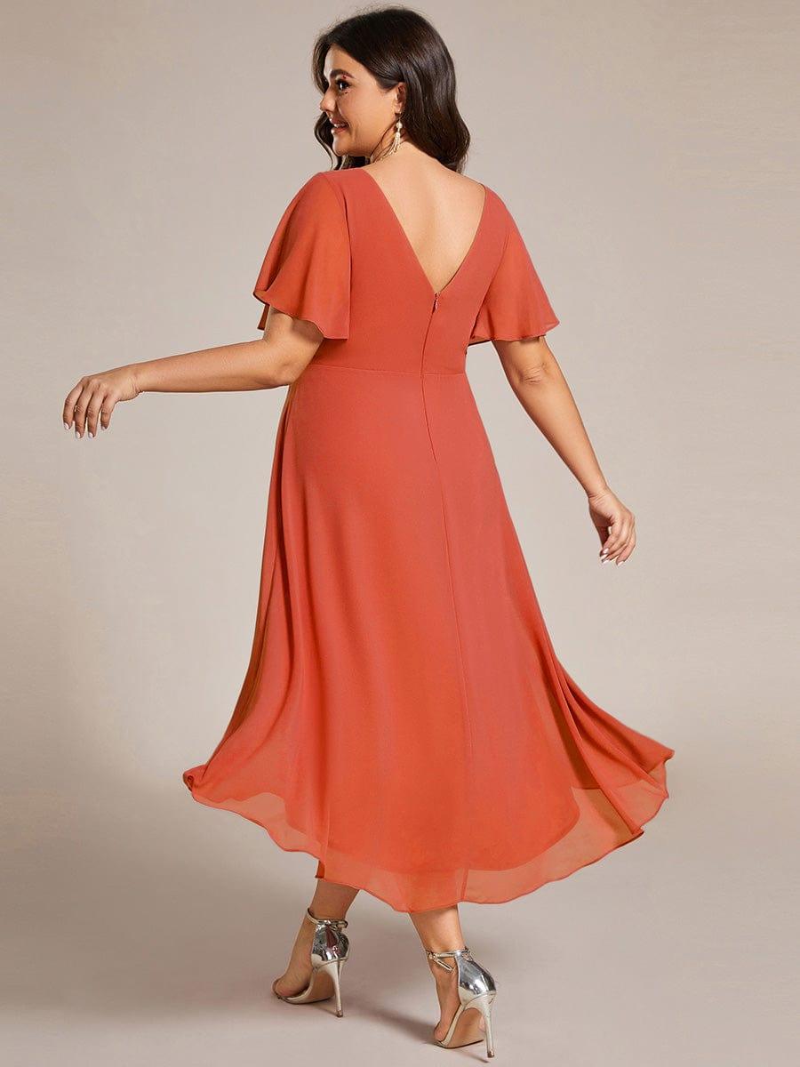 Stunning High-Low V-Neck Dress: Elevate Your Wedding Guest Style!