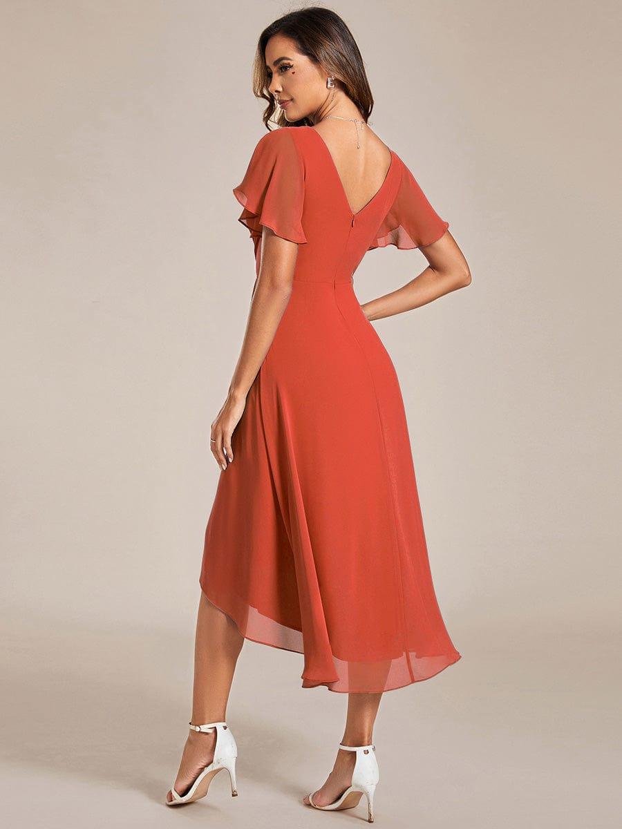 Stunning High-Low V-Neck Dress: Elevate Your Wedding Guest Style!