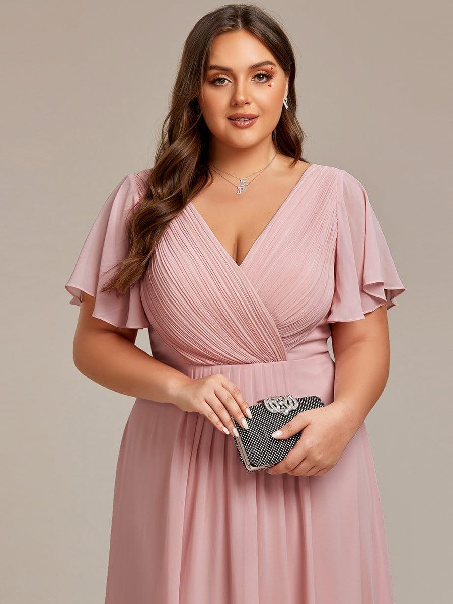 Stunning High-Low V-Neck Dress: Elevate Your Wedding Guest Style!