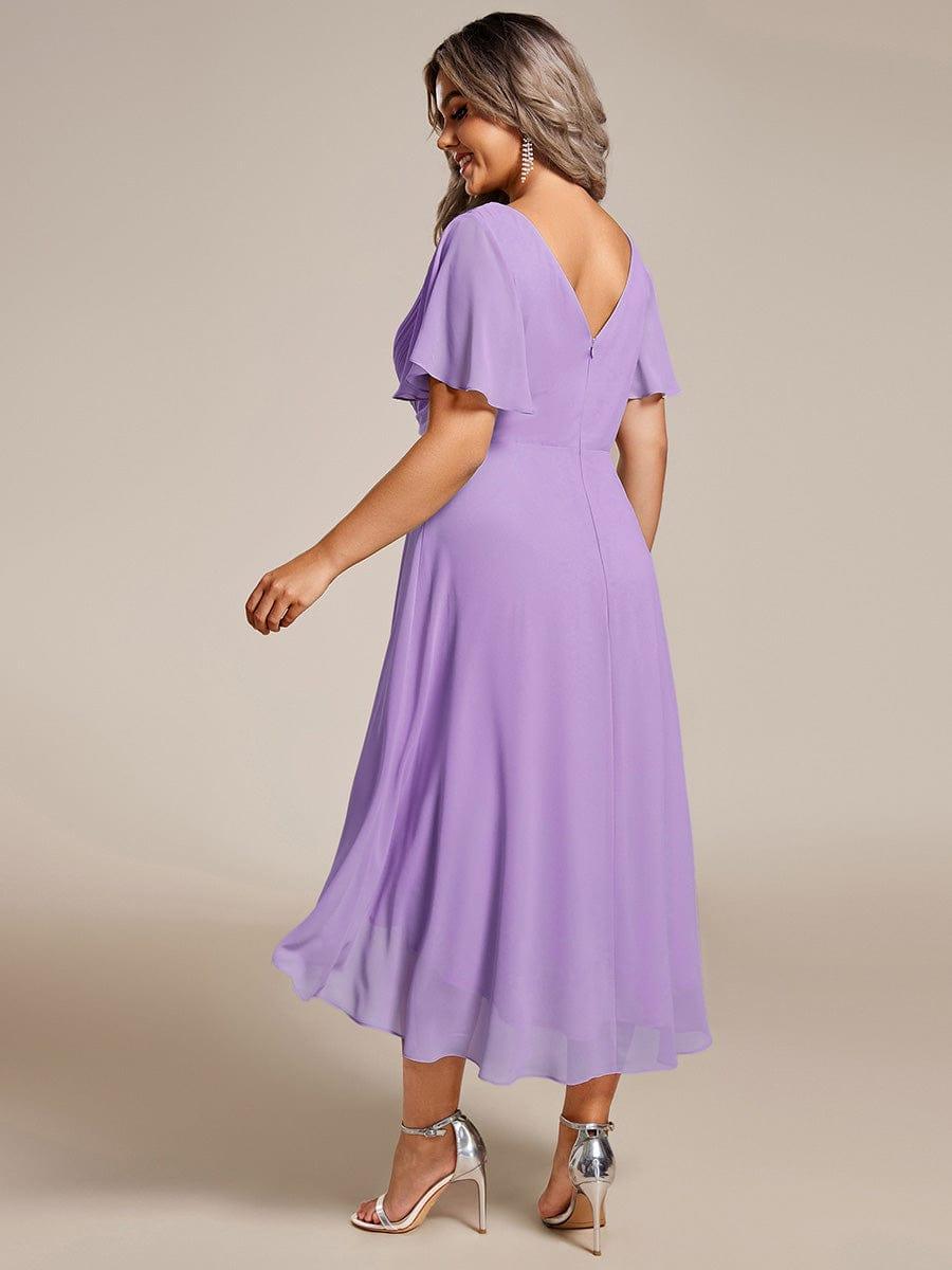 Stunning High-Low V-Neck Dress: Elevate Your Wedding Guest Style!