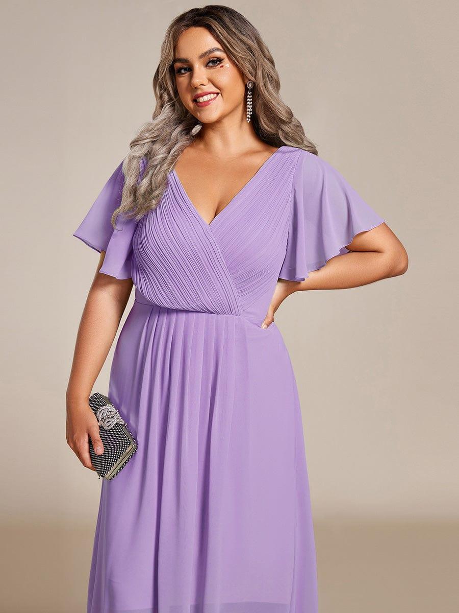 Stunning High-Low V-Neck Dress: Elevate Your Wedding Guest Style!