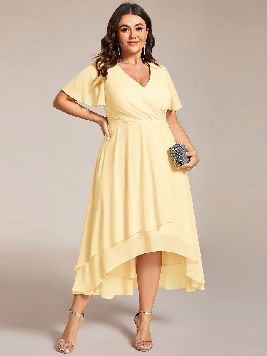 💓Chic Chiffon Dress with Short Sleeves!