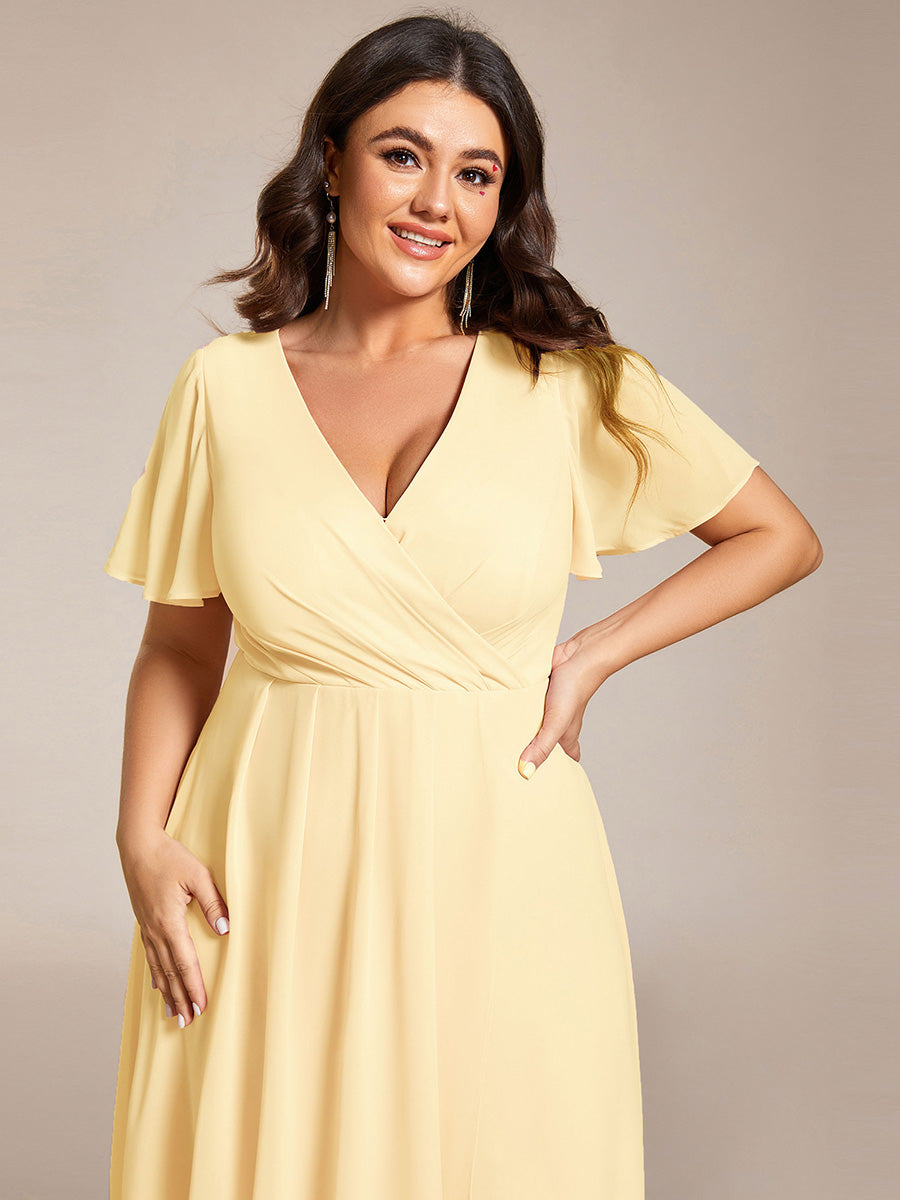 💓Chic Chiffon Dress with Short Sleeves!