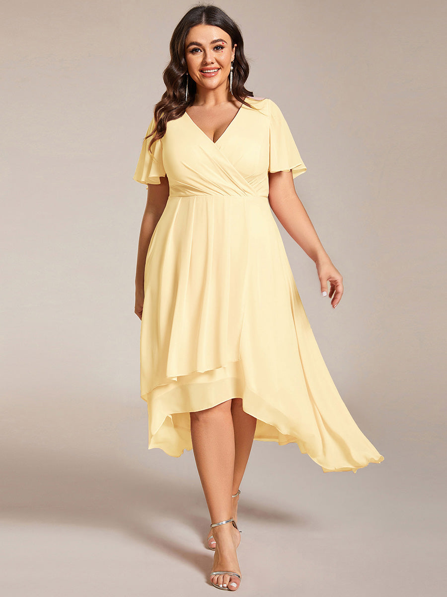 💓Chic Chiffon Dress with Short Sleeves!