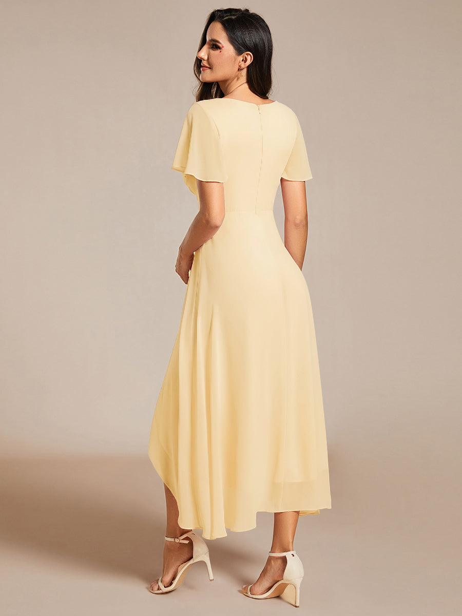 💓Chic Chiffon Dress with Short Sleeves!