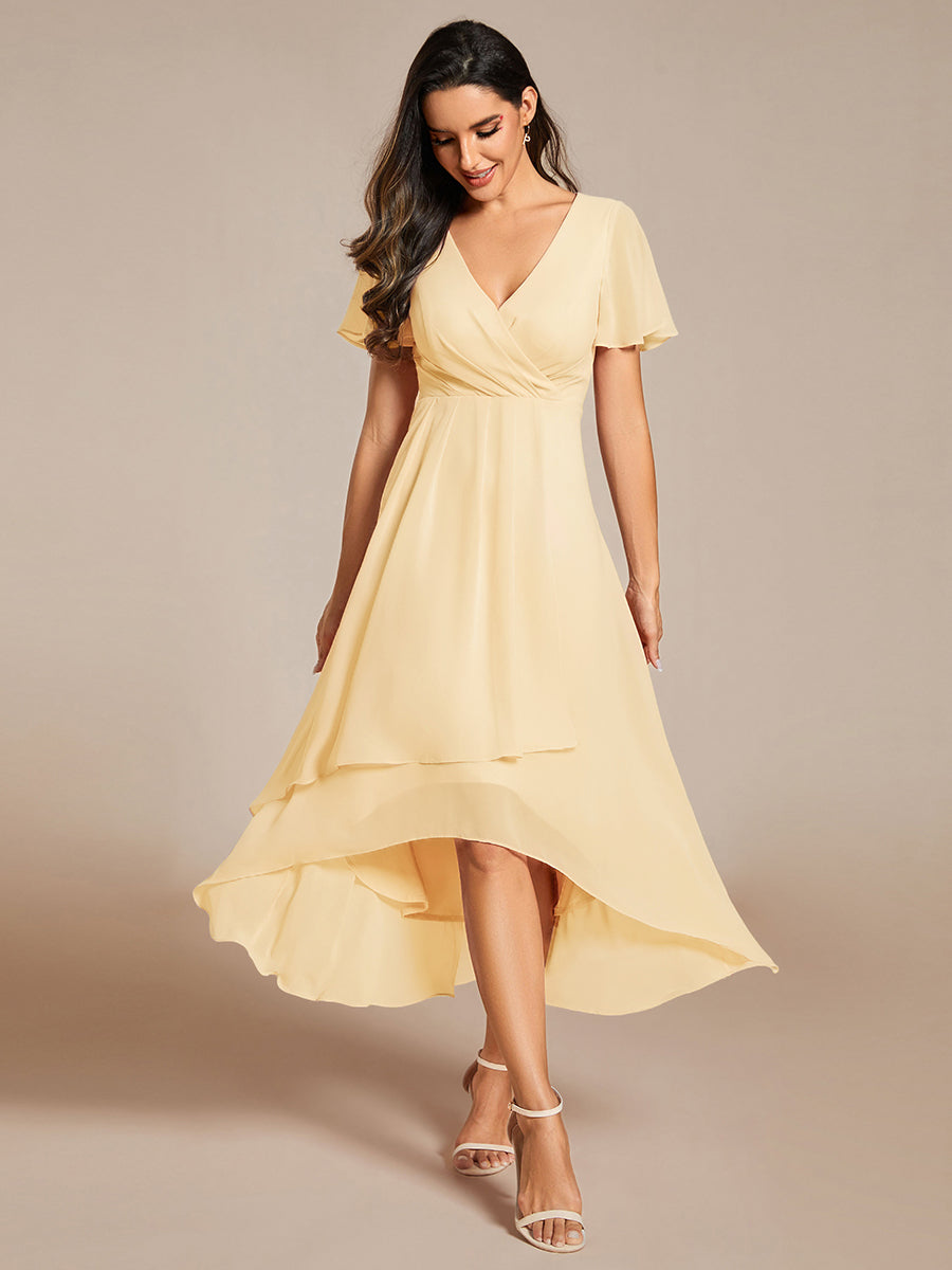💓Chic Chiffon Dress with Short Sleeves!