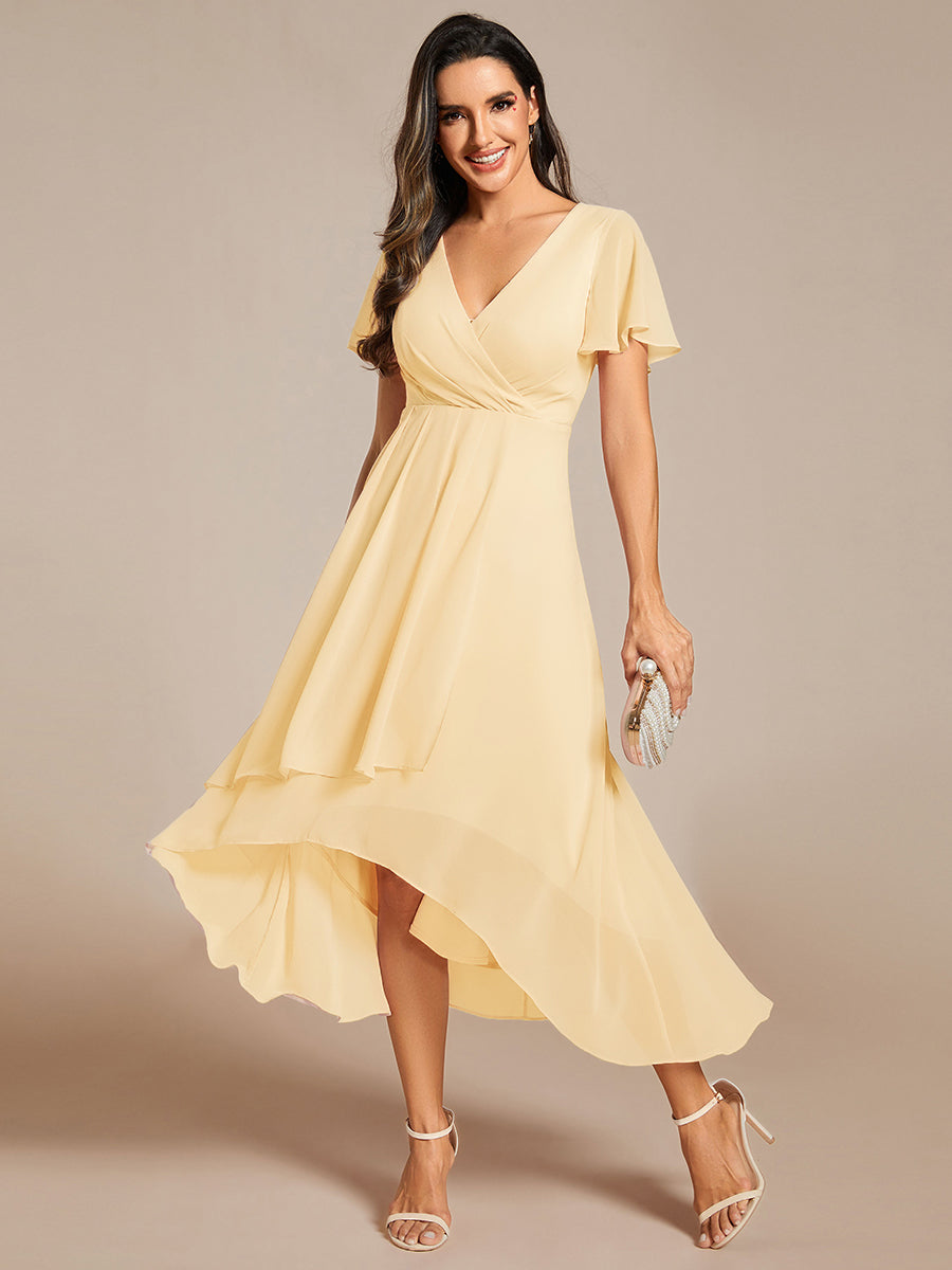 💓Chic Chiffon Dress with Short Sleeves!