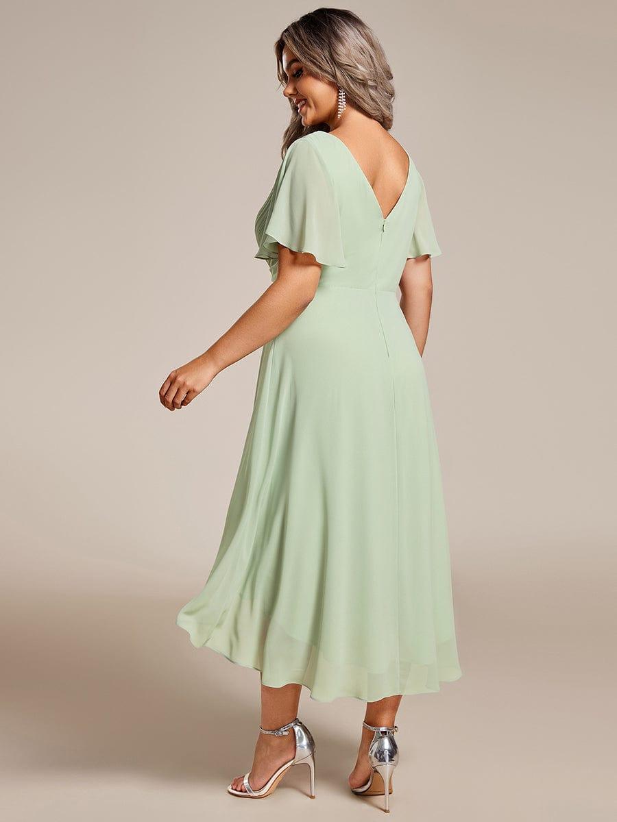 Stunning High-Low V-Neck Dress: Elevate Your Wedding Guest Style!