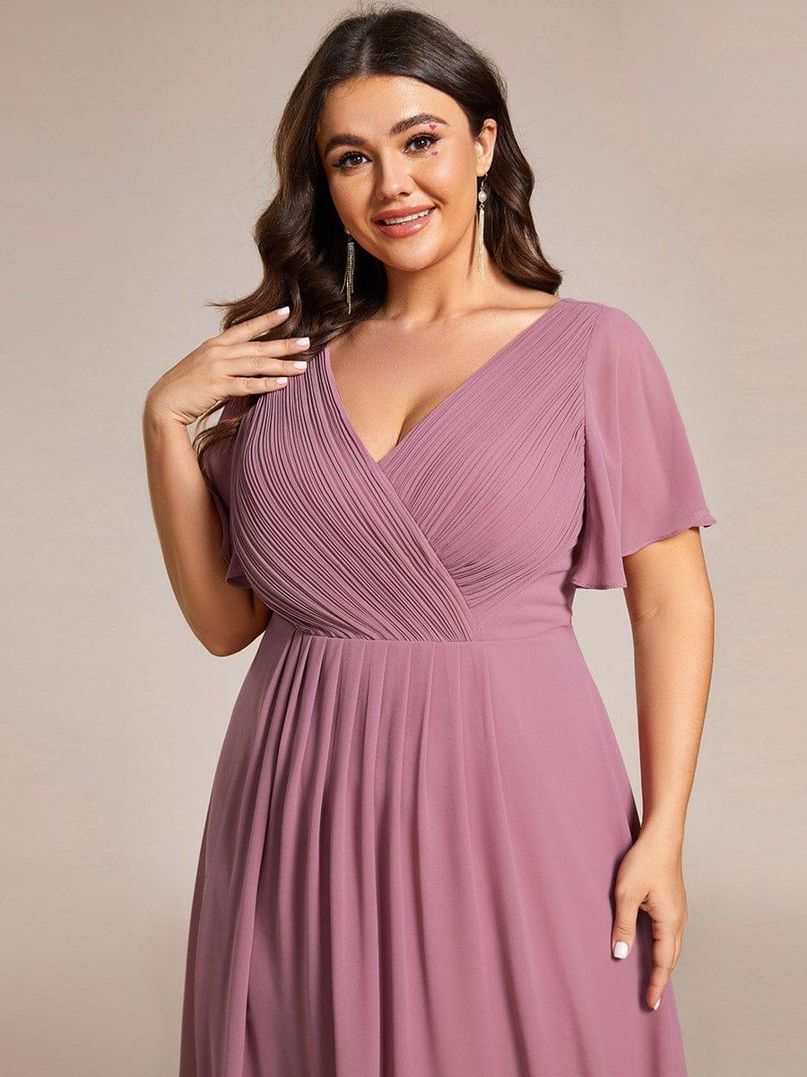 Stunning High-Low V-Neck Dress: Elevate Your Wedding Guest Style!