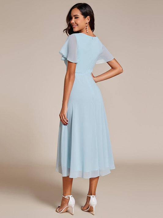 💓Chic Chiffon Dress with Short Sleeves!