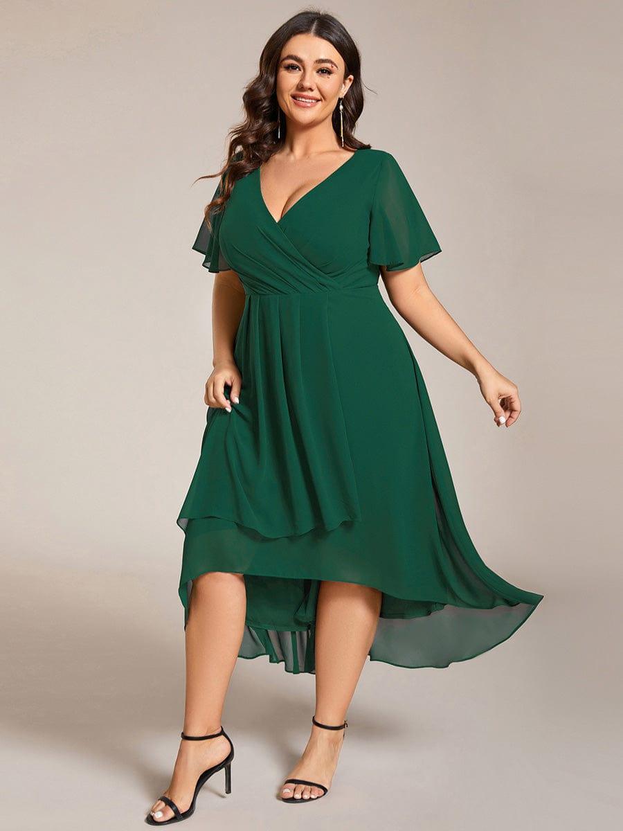 💓Chic Chiffon Dress with Short Sleeves!